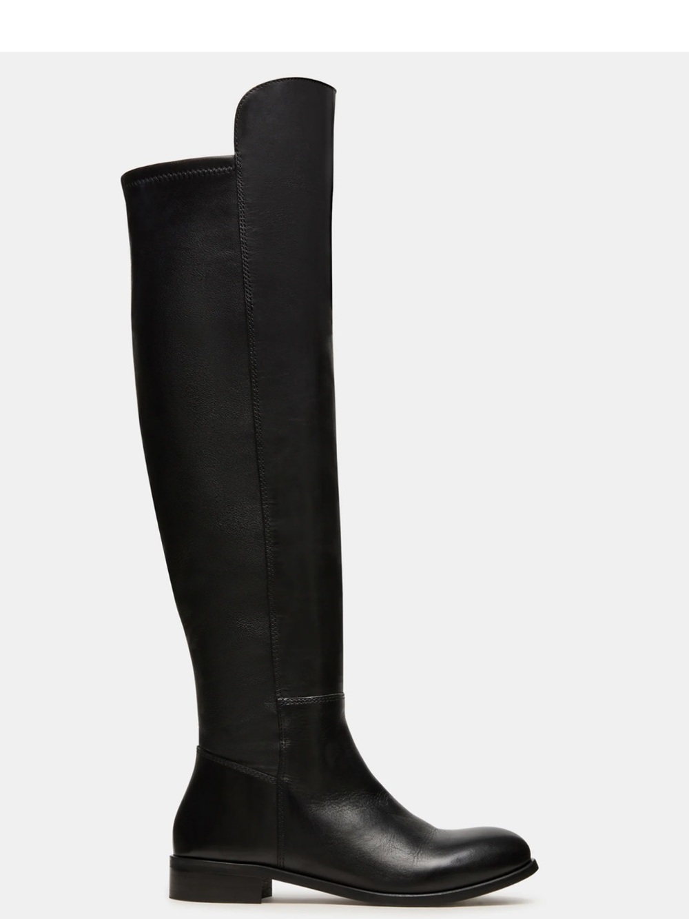 Steve Madden Black Over-the-Knee Leather Riding Boots